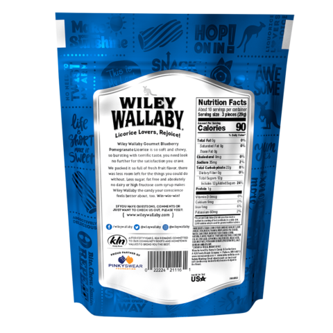 blueberry wiley huckleberry licorice wallaby gourmet