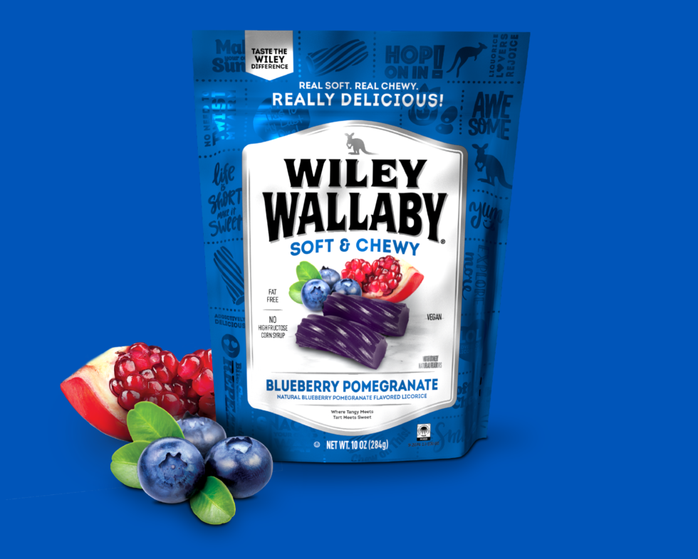 Blueberry Pomegranate Licorice Wiley Wallaby Gourmet Licorice