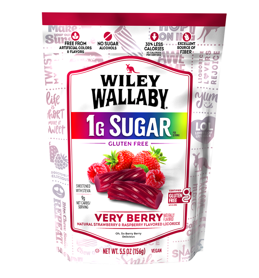 Wiley Wallaby 1G Very Berry Licorice - bag front