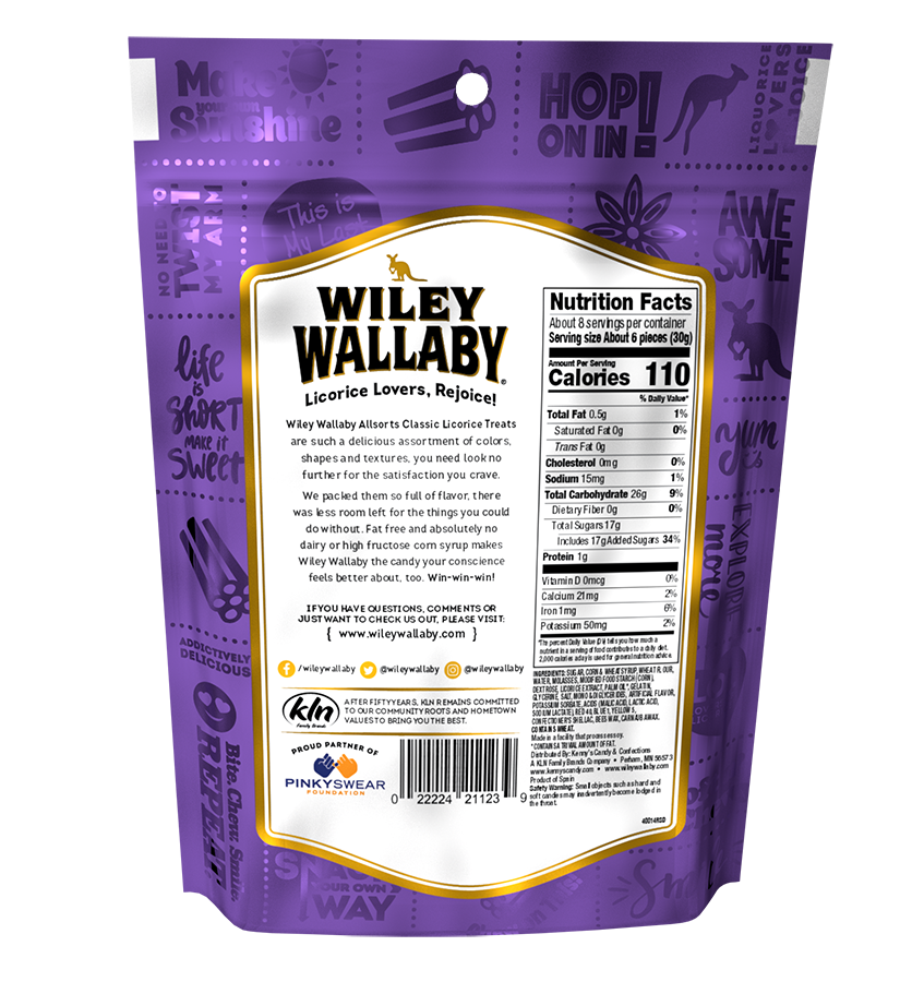 Wiley Wallaby Allsorts - bag back
