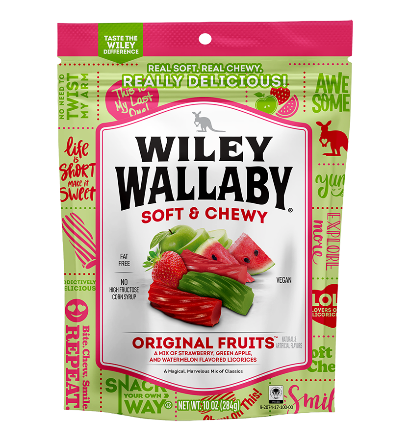 Wiley Wallaby Original Fruits Licorice - bag front