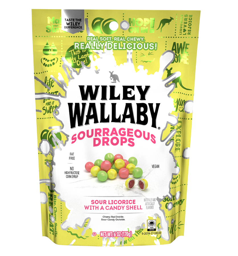 Wiley Wallaby Sourrageous Drops - bag front
