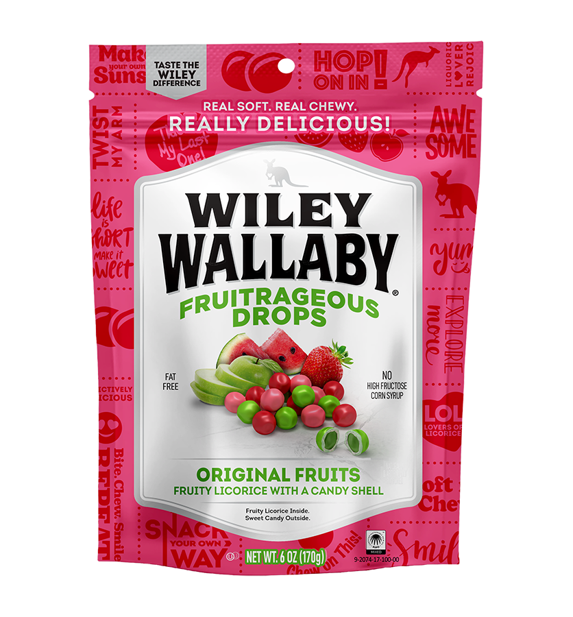 Wiley Wallaby Fruitrageous Drops - bag front