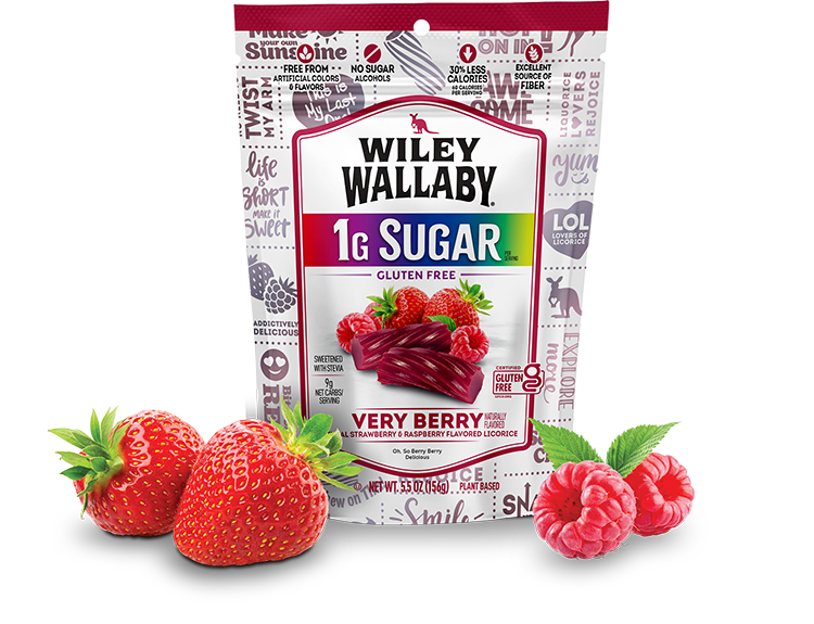 Wiley Wallaby 1G Sugar Very Berry Licorice