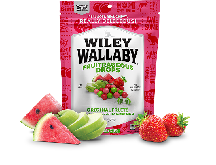 Wiley Wallaby Fruitrageous Drops Original Fruits
