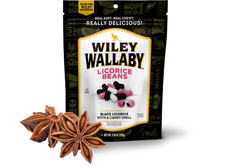 Wiley Wallaby Black Licorice Beans