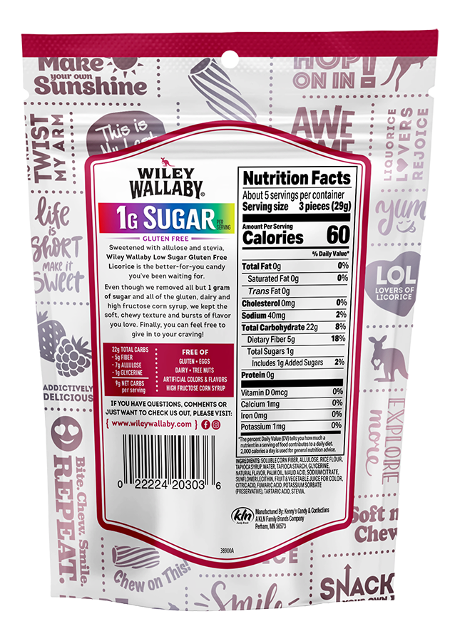 55oz_WW_1G_VeryBerry_BACK Wiley Wallaby 1G Very Berry Licorice - bag back